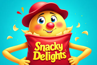 design outstanding chips packet logo with express delivery