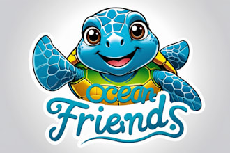 do sea turtle mascot logo in 2 days
