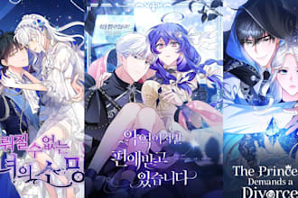 draw webtoon cover anime manga shonen manhwa light novel