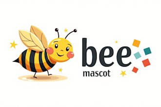 make the bee mascot logo in my style