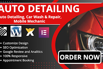 build a car detailing website, auto detailing , car wash wordpress websites