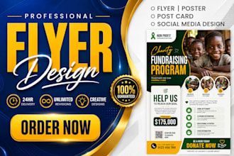 design professional nonprofit and charity event flyers