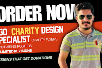 design charity fundraising ngo flyers or posters