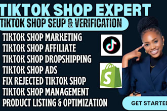 setup tiktok shop marketing tiktok shop manager and tiktok shop dropshipping