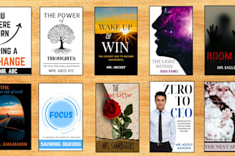 design kdp book covers, magazine covers, planners, journals
