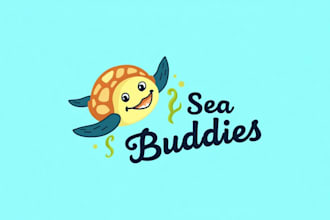 do sea turtle mascot logo in 2 days