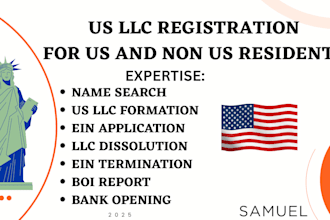do USA llc registration obtain ein for non US residents dissolve llc boi report