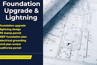 do foundation upgrade lightning design pe stamp permit tx, ga, ca, ny, wa