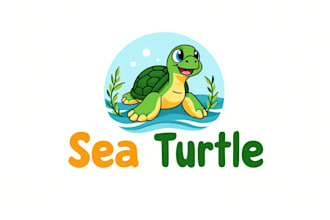 do sea turtle mascot logo in 2 days