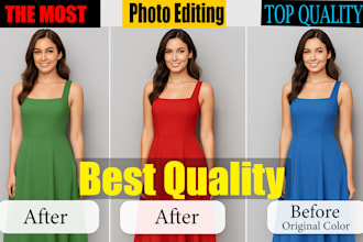 do photoshop editing, product retouch, logo,color change, and background removal