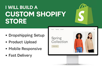 design a professional shopify website and drop shipping store for passive income