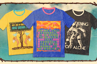 design an awesome retro style tshirt graphic for any purpose