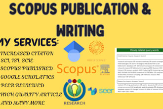 write and publish articles in scopus isi scie sci indexed journal google scholar