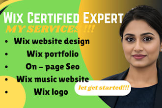 design a modern portfolio, resume, or personal website on wix or wordpress