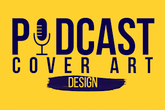 design podcast cover, podcast cover art, podcast logo, or thumbnail in 2 hours