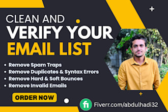 clean and verify your email list to reduce bounce and improve deliverability