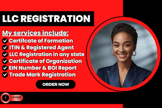 do llc registration with ein,registered agent, boi report,itin, US llc formation