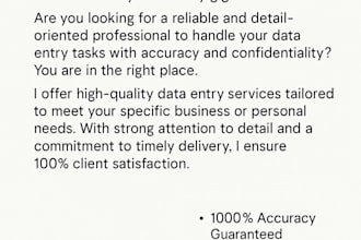 accurate data entry work