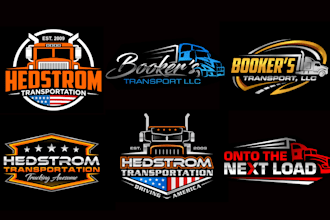 design hauling, freight, cargo, trucking and logistics logo