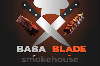 design food, bbq, cafe, coffee shop and restaurant logo