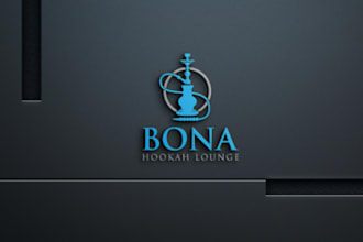 create a premium hookah bar or shisha lounge logo