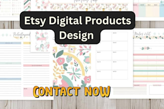 etsy digital planner single page planner bundle planner design etsy canva resell