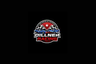 professional car racing logo with speed and power