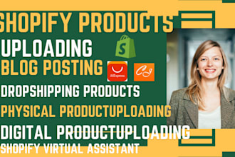 be your virtual assistant do shopify product listing and shopify data entry