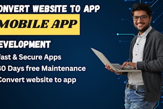 convert your website to ios and android app using flutter