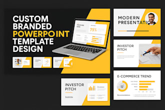 design powerpoint master template, pitch deck google slides for you