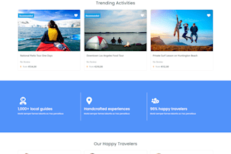 build travel agency and tour booking website