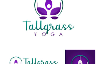 do a high quality massage, and yoga logo for your wellness brand
