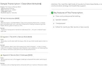 provide fast, accurate audio and video transcription, with audios