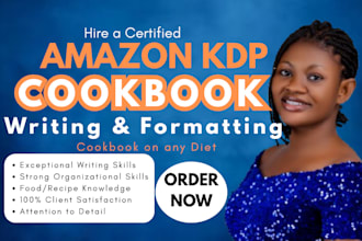 ghostwrite and format cookbook and recipe book for KDP