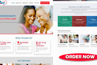 design your home care website, elderly care, healthcare agency website