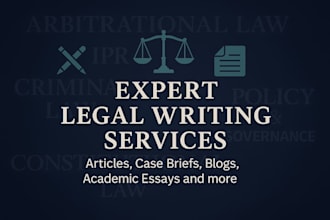 write well researched legal articles and blogs for your website or publication
