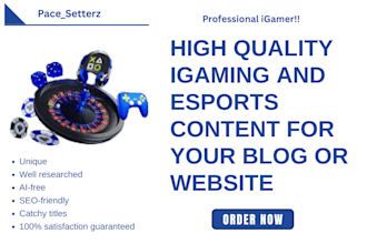write high quality igaming content for your esports blog or website