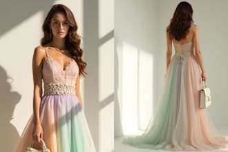 do fashion apparel ai photography with realistic ai models, logo, and website