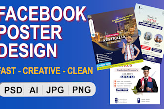 design eye catching facebook posters for your business or event