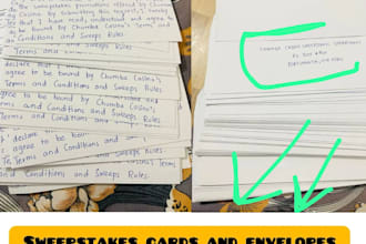 provide sweepstakes cardswritting and extracting codes