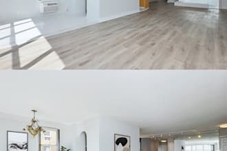 virtual stage virtual renovation real estate photos enhancement of home kitchen