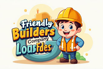 do creative building mascot logo with free source file