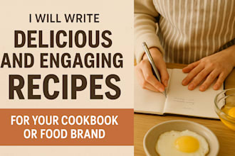 write amazing cookbook recipe
