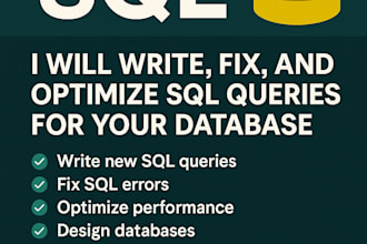 write sql queries to generate reports, plans, visualize data and insights