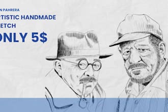 draw an artistic sketch of your portrait in detailed