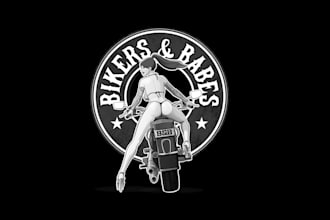 design fantasy and sexy pin up girls mascot logo