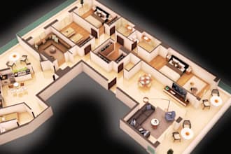 do 2d, 3d matterport floor plan, building plan design for space and real estates