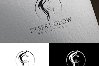 create high quality modern and clean beauty bar logo design
