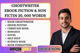 ghost write 30,000 words ebook as ghost book writer, and ghost ebook writer