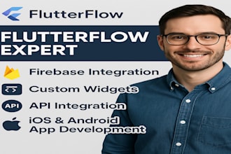 develop custom flutterflow apps for ios and android with firebase